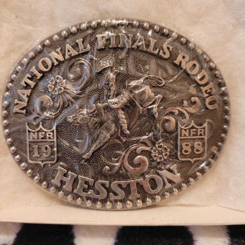 Vintage Hesston Commerative Limited Edition 1988 Western Belt Buckle